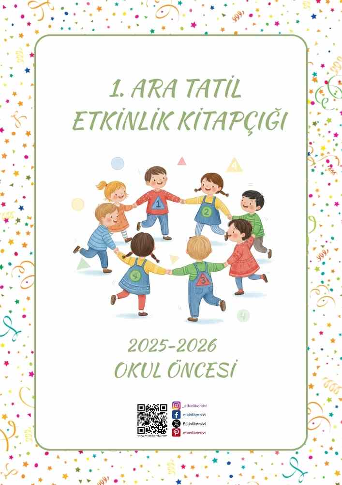 Okul Öncesi 1. Dönem Ara Tatili Ödev Kitapçığı
