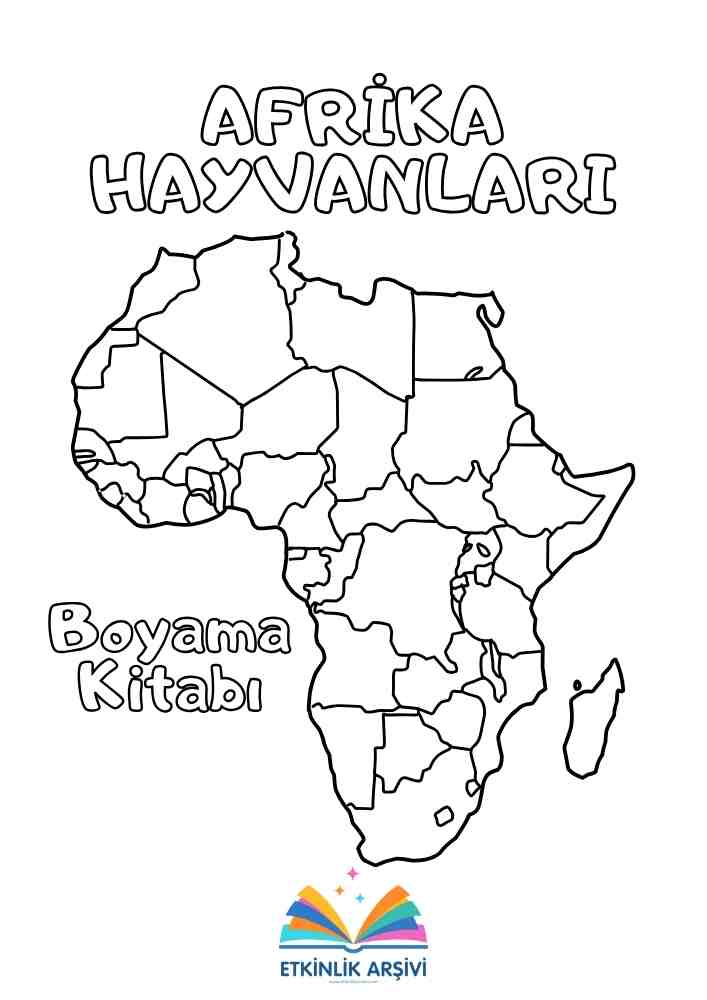 Afrika Hayvanları Boyama Kitapçığı