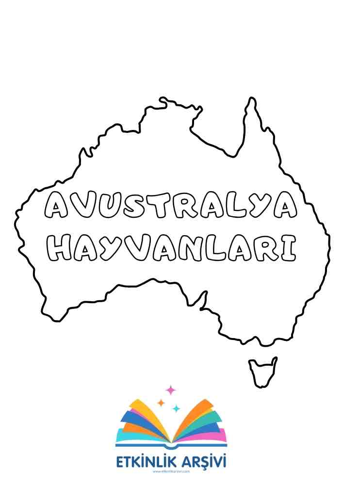 Avustralya Hayvanları Boyama Kitapçığı