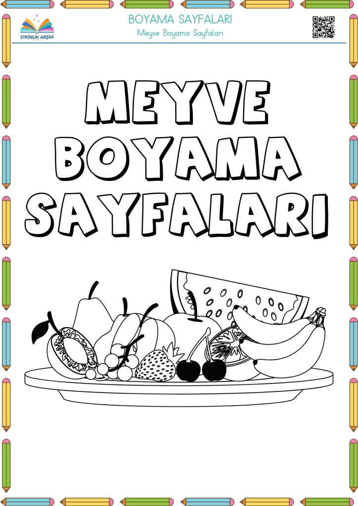Meyve Boyama Sayfaları