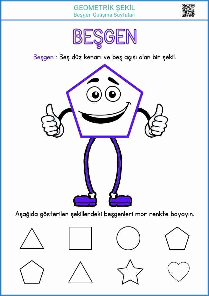 Beşgen Çalışma Sayfaları